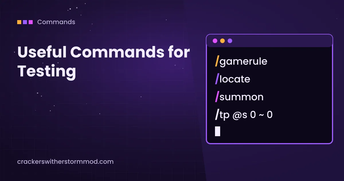Crackers Wither Storm Mod Commands: Test Worlds, Summons and Settings illustration